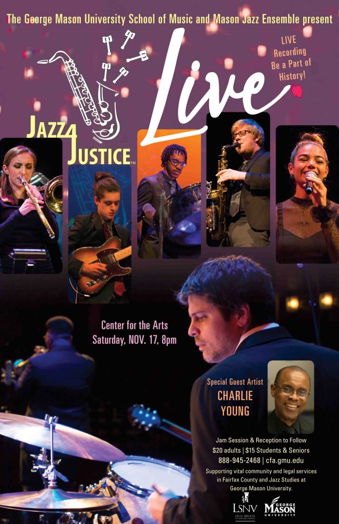 Read more about the article For Immediate Release: The 17th Annual Jazz4Justice Concert features a new partnership between George Mason University and Legal Services of Northern Virginia