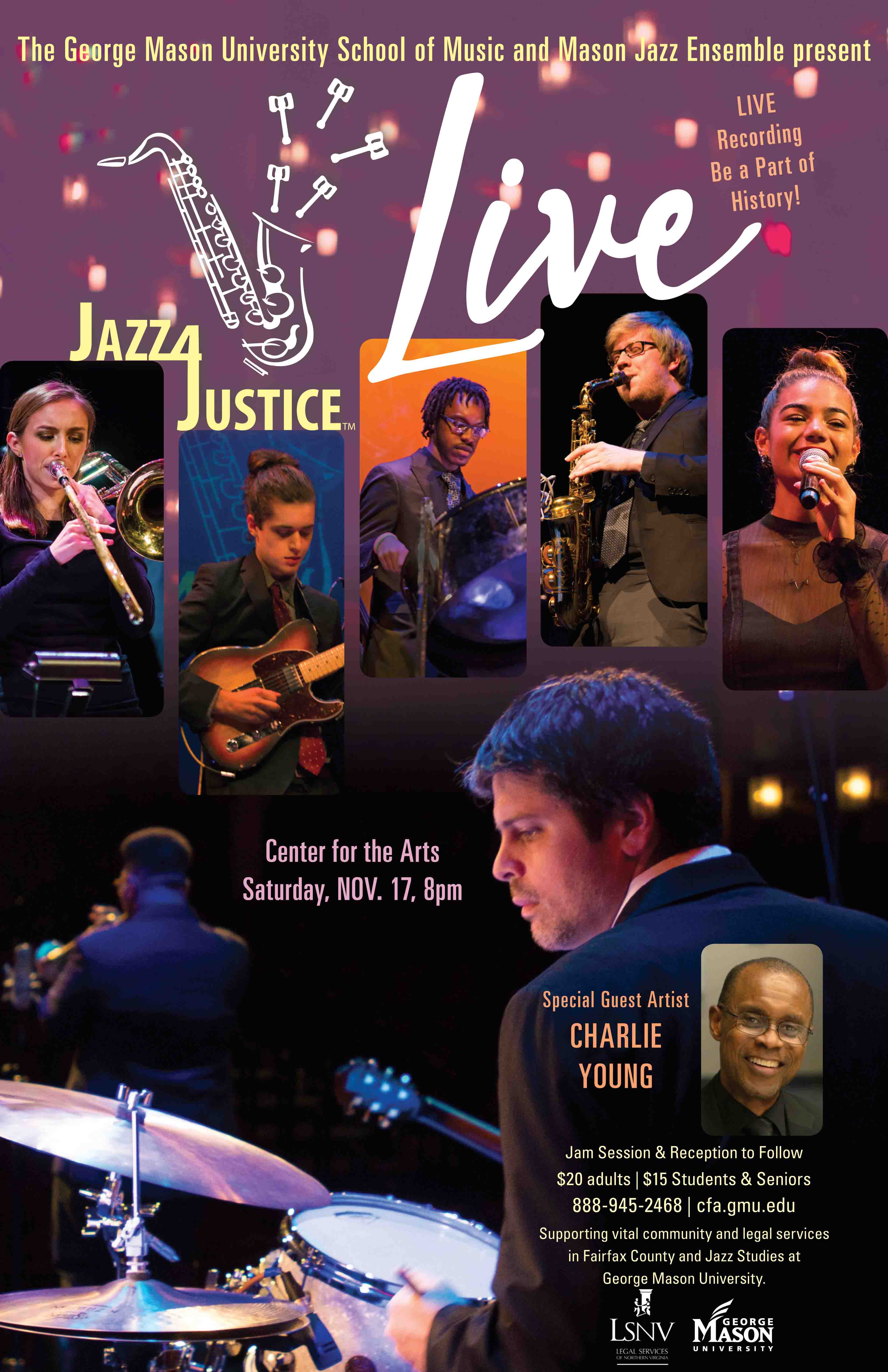 You are currently viewing For Immediate Release: The 17th Annual Jazz4Justice Concert features a new partnership between George Mason University and Legal Services of Northern Virginia