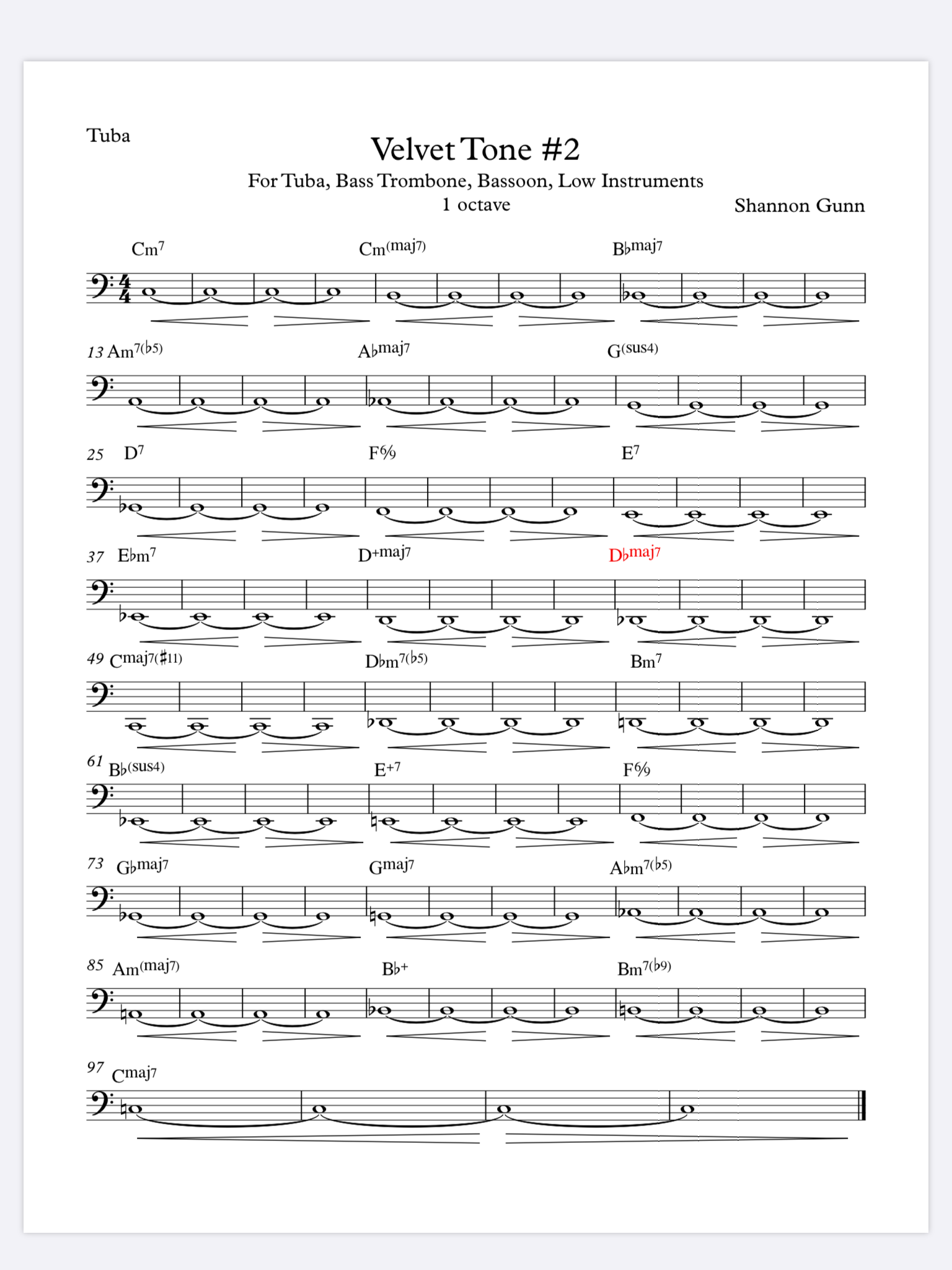 You are currently viewing Long Tone Exercise for LOW BRASS – Velvet Tone #2